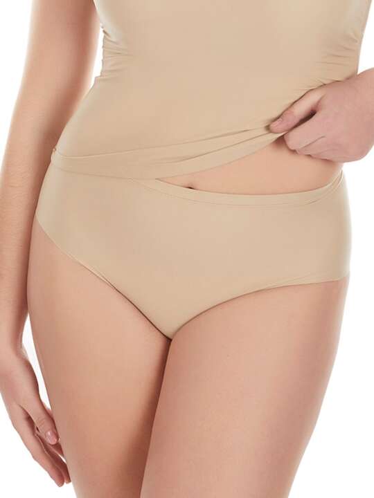 10803SE Slip classique taille haute gainant Curves Selmark Peau face