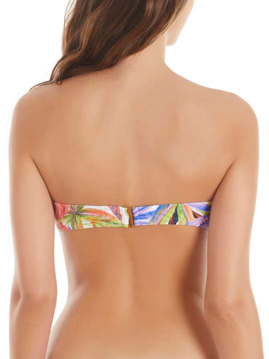 BA016SE Haut maillot de bain bandeau Bird Of Paradise Selmark Mare Blanc face