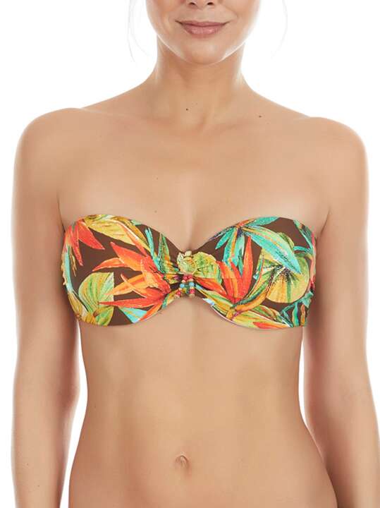 BA016SE Haut maillot de bain bandeau Bird Of Paradise Selmark Mare Vert face