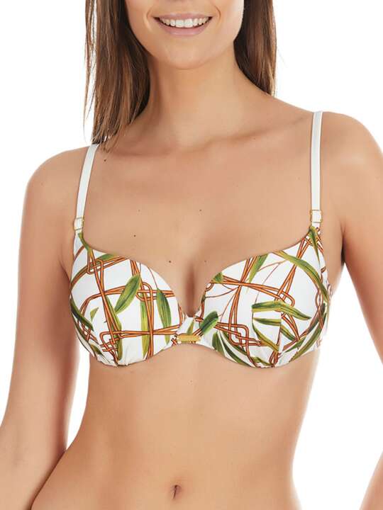 BA817SE Haut maillot de bain armaturé Bambu blanc Selmark Mare Blanc face