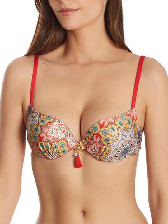 BA418SE Haut maillot de bain balconnet multipositions Mandala Selmark Mare Jaune face