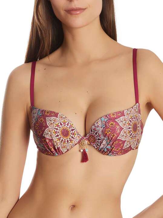 BA418SE Haut maillot de bain balconnet multipositions Mandala Selmark Mare Prune face