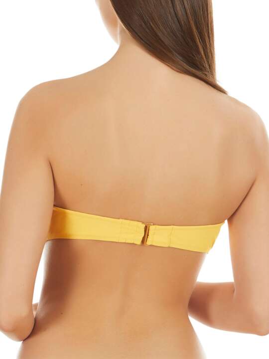 BA116SE Bandeau swimming costume top with ruffles Basica Selmark Mare Yellow face