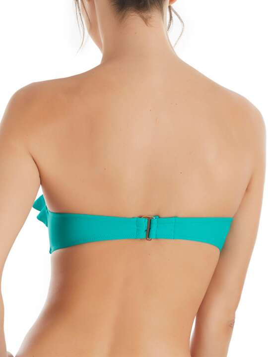 BA116SE Haut maillot de bain bandeau à volants Basica Selmark Mare Vert face