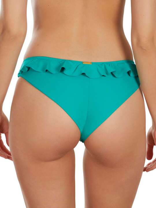 BA106SE Ruffled swimming costume bottoms Basica Selmark Mare Green face
