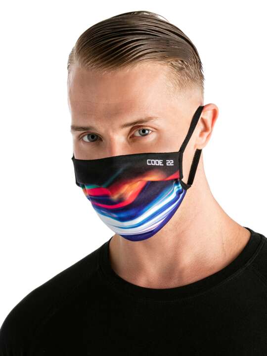 8060COD Masque protection mixte C22 noir Code22 Noir face