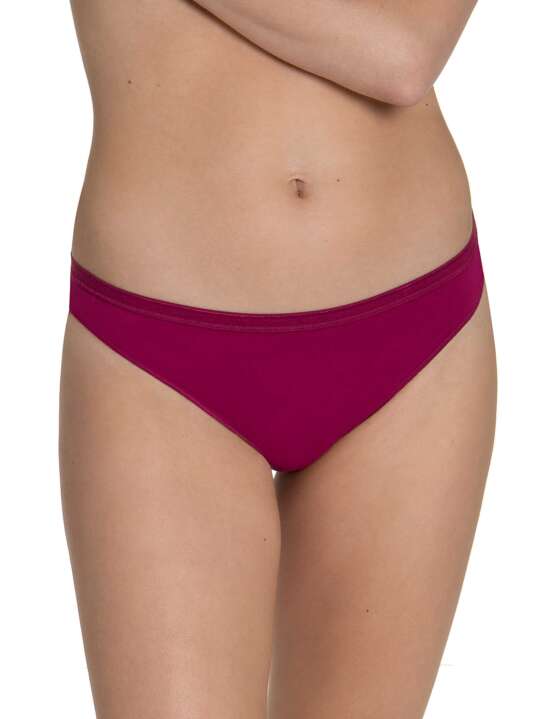 62280LI Slip italien Happyday bordeaux Lisca Cheek Bordeaux face