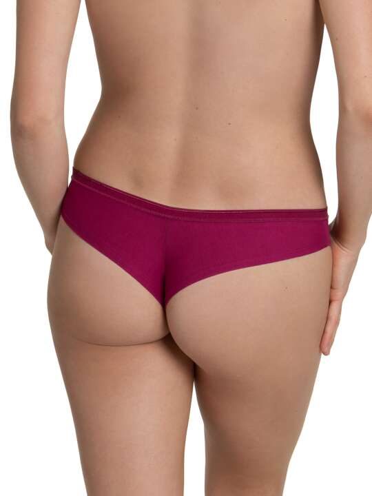 62347LI Slip brésilien Happyday bordeaux Lisca Cheek Bordeaux face