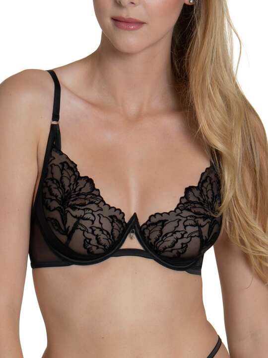 10292LI Soutien-gorge armaturé multipositions Impressive noir Lisca Noir face