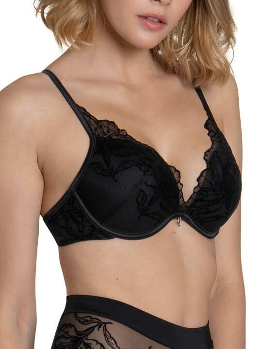 10294LI Soutien-gorge push-up multipositions Impressive noir Lisca Noir face