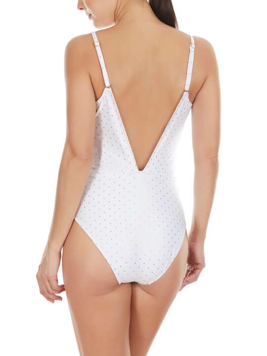 BA558SE Maillot de bain écologique 1 pièce préformé multipositions Eco Selmark Mare Blanc face