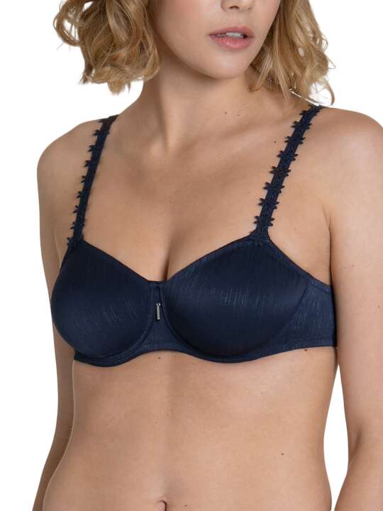 20250LI Soutien-gorge armaturé Gracia bonnets F et G Lisca Bleu face