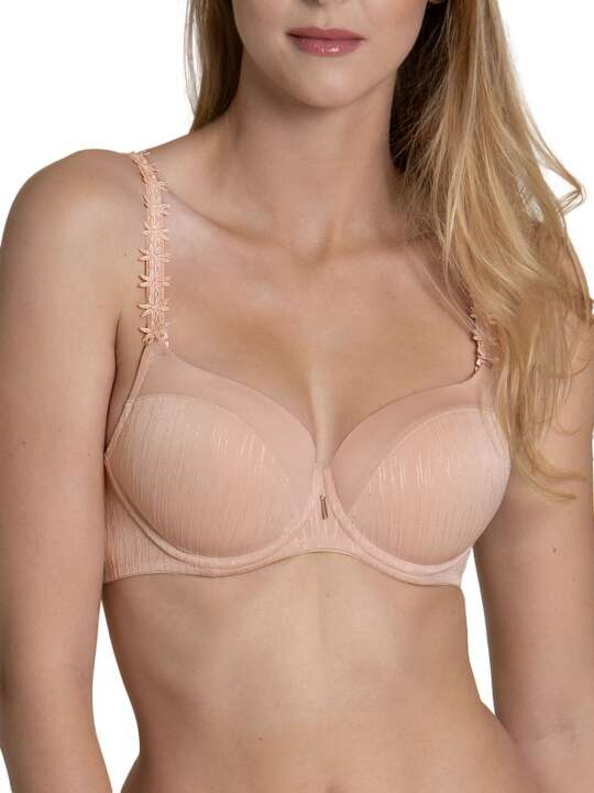 20251LI Soutien-gorge préformé bretelles doubles Gracia bonnets B à E Lisca Rose face