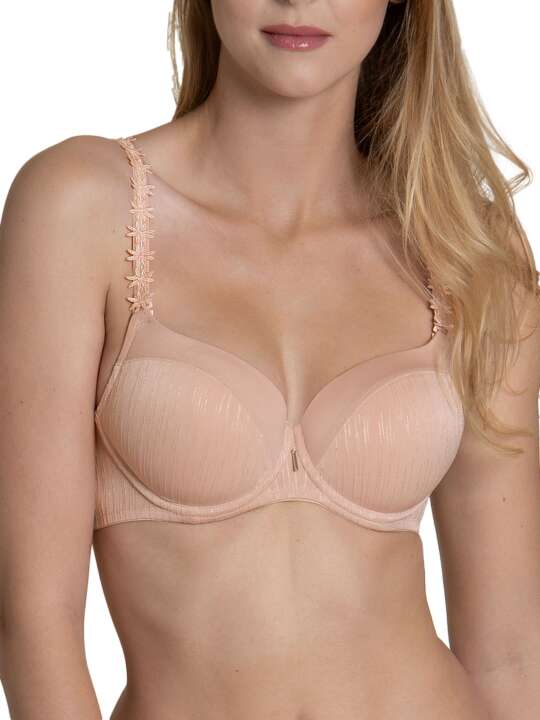 20252LI Soutien-gorge préformé Gracia bonnets F à H Lisca Rose face