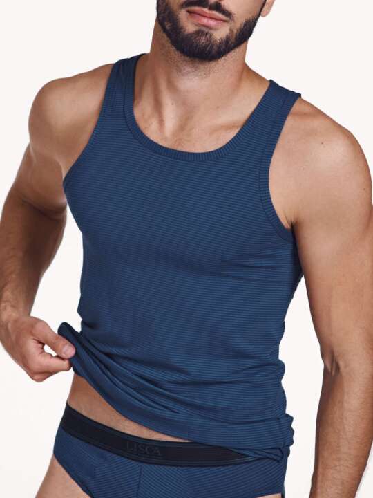 31006LI Tank top Zeus blue Lisca Men Blue face