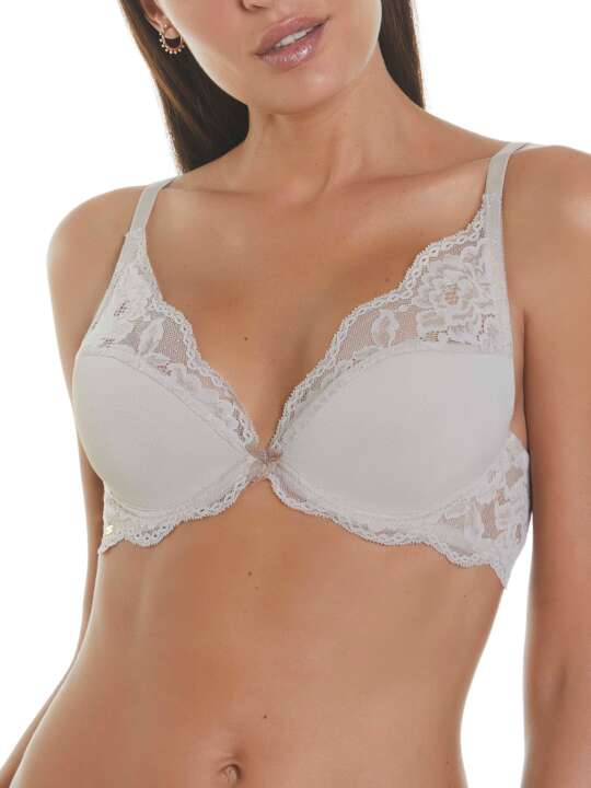 50715SE Soutien-gorge triangle plongeant Uxia Selmark Gris face