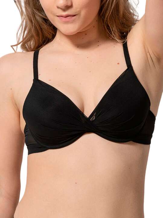 14094LU Soutien-gorge super push-up Lust noir Luna Splendida Noir face