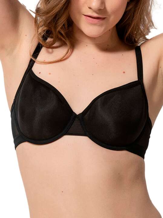 14095LU Soutien-gorge balconnet spacer Lust noir Luna Splendida Noir face