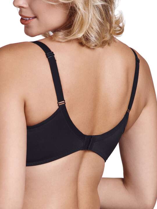 20262LI Soutien-gorge armaturé Gina Lisca - bonnets F à G Noir face