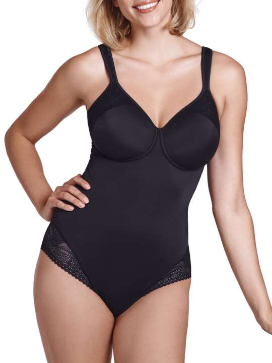 23299LI Body préformé sans armatures Gina Lisca Noir face