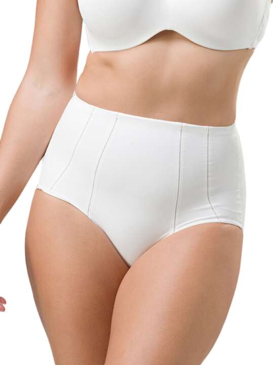2107LU Slip taille haute gainant Secret Sense Luna Ivoire face