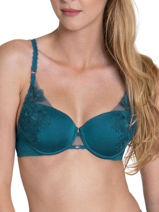 10300LI Soutien-gorge préformé Peony Lisca Bleu Turquoise face