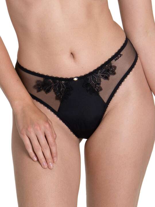 12301LI Brazilian indented Peony Lisca Black face