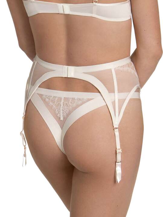 11050LI Suspender belt Rose wedding ivory Lisca Ivory face
