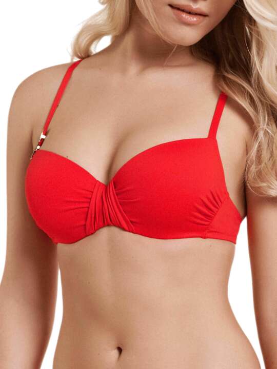 40512LI Okinawa Lisca Preformed Swimsuit Top Red face
