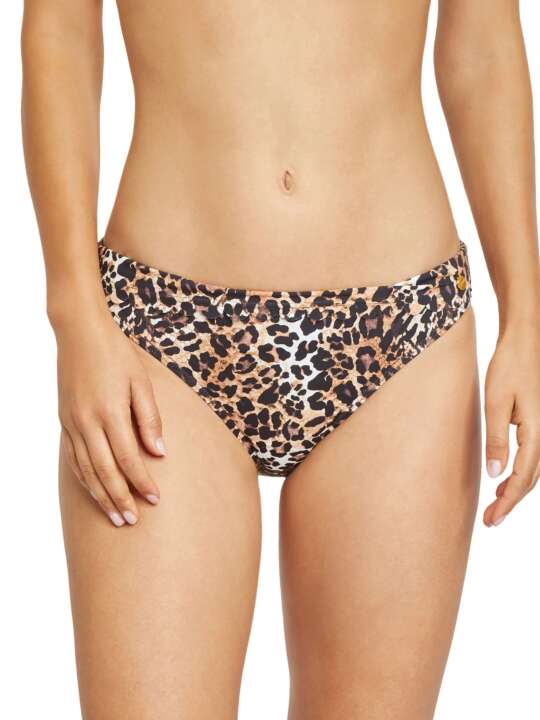 KAT82LA Bas maillot slip bain ceinturé Lexa Lascana Leopard face