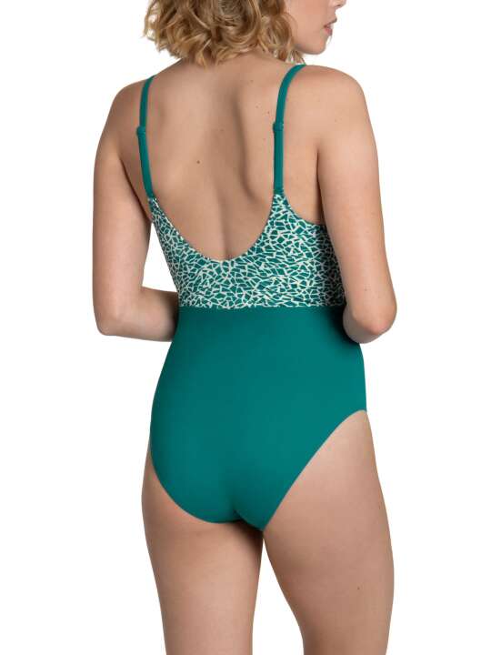 43460LI Utila Lisca 1-piece preformed multi-position swimsuit Green face