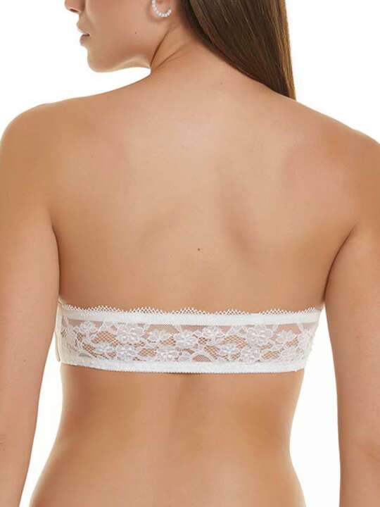 30826SE Soutien-gorge bandeau push-up Jolie mariage Selmark Ivoire face