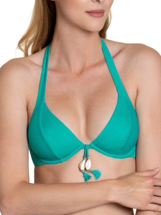 40553LI Haut maillot de bain armaturé dos nu Ibiza Lisca Vert face