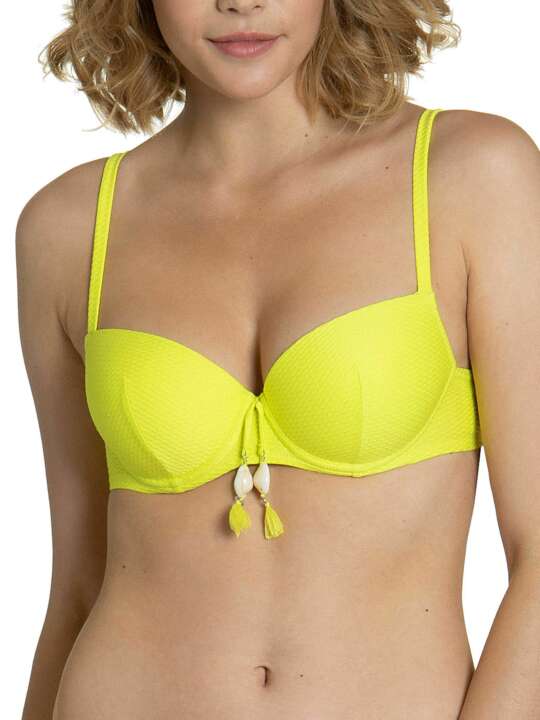 40554LI Haut maillot de bain préformé Ibiza Lisca Jaune face