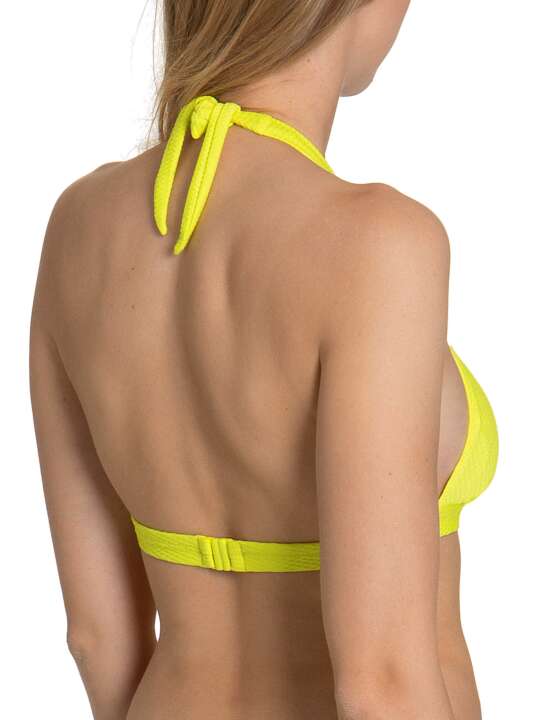 40556LI Haut maillot de bain triangle sans armatures Ibiza Lisca Jaune face