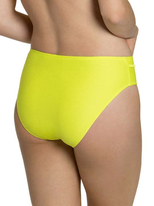 41501LI Bas maillot slip bain taille haute Ibiza Lisca Jaune face