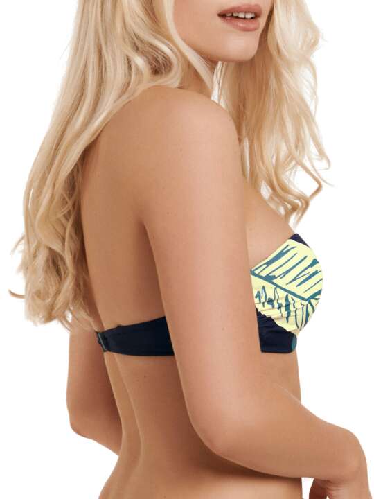 40552LI Tahiti Lisca preformed bandeau top Blue face