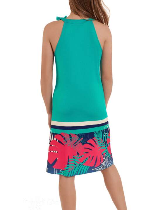 49459LI Sleeveless summer dress Tahiti Lisca Green face