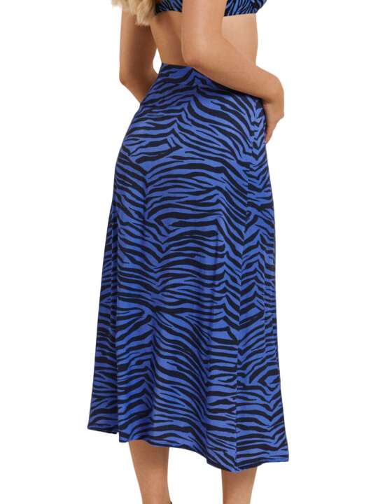 49452LI Summer wrap skirt Lima Lisca Blue face