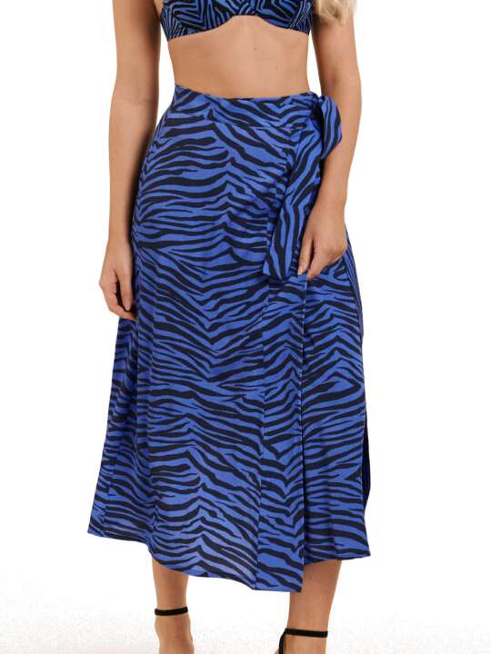 49452LI Summer wrap skirt Lima Lisca Blue face