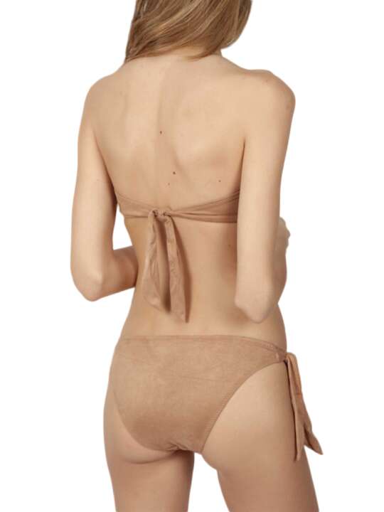 15078AD Ensemble 2 pièces bikini bandeau push-up Sand Desert Admas Beige face