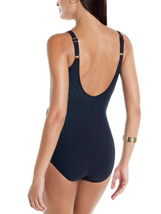 BD073SE Maillot de bain 1 pièce prothétique shapewear Basica Selmark Mare Noir face