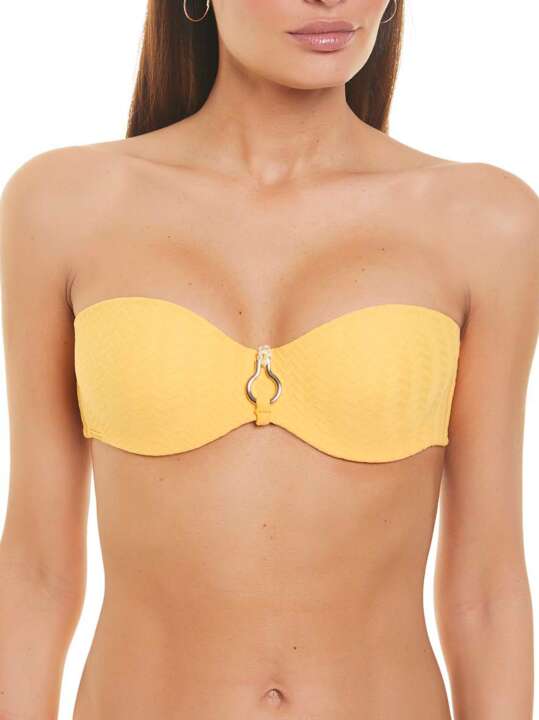 BD016SE Haut maillot de bain bandeau Basica Selmark Mare Jaune face