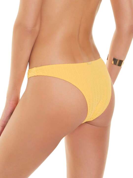 BD004SE Bas maillot slip bain brésilien taille basse Basica Selmark Mare Jaune face