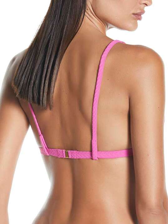 BD022SE Haut maillot de bain triangle push-up multipositions Basica Selmark Mare Fuchsia face