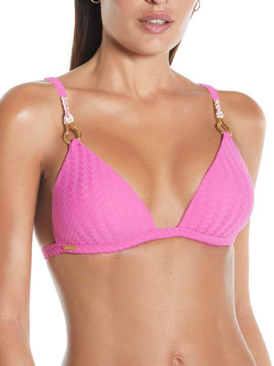 BD022SE Haut maillot de bain triangle push-up multipositions Basica Selmark Mare Fuchsia face