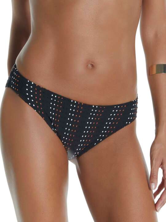 BE302SE Bas maillot slip bain bikini Plumetti noir Selmark Mare Noir face