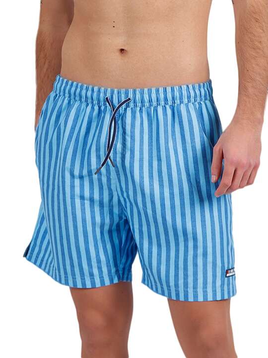 16215AD Swim shorts Stripes Antonio Miro blue Admas Blue face