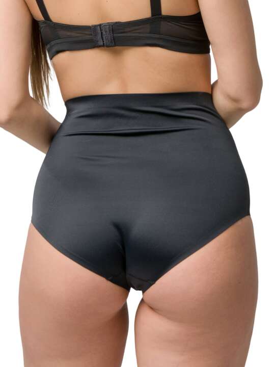 25121LU Microfibre high waist slimming briefs 26 cm Sculpt Luna Splendida Black face