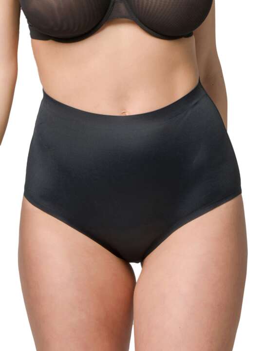 25121LU Microfibre high waist slimming briefs 26 cm Sculpt Luna Splendida Black face